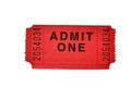 Admission Ticket (with Clipping Path)