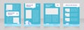 Admission to primary school blank brochure layout design