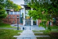 The Admissions Building at Trinity College, in Hartford, Connecticut Royalty Free Stock Photo