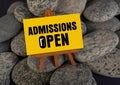 Admissions are now open banner site