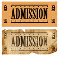 Admissions Ticket Royalty Free Stock Photo