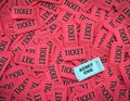 Admit One Amongst Red Tickets Royalty Free Stock Photo