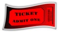 Admit One Ticket Royalty Free Stock Photo