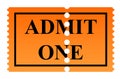 Admit one ticket Royalty Free Stock Photo