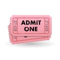 Admit One Ticket Royalty Free Stock Photo