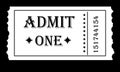 Admit one ticket Royalty Free Stock Photo