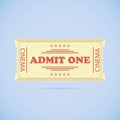 Admit One ticket Royalty Free Stock Photo