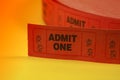 Admit One Tickets Royalty Free Stock Photo