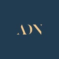 ADN abstract letter logo design Royalty Free Stock Photo