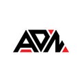 ADN triangle letter logo design with triangle shape. ADN triangle logo design monogram. ADN triangle vector logo template with red Royalty Free Stock Photo