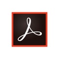 Adobe acrobat logo editorial illustrative on white background