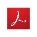 Adobe acrobat logo editorial illustrative on white background Royalty Free Stock Photo