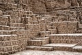 Adobe Bricks At The Huaca Pucllana Pyramid