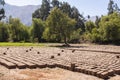 Adobe bricks made of mud in Peruvian Andes. Royalty Free Stock Photo