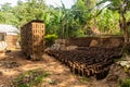 Adobe bricks production near Budadiri village, Ugan Royalty Free Stock Photo