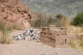 Adobe bricks and stones