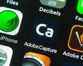 Adobe Capture app icon on Apple iPhone screen