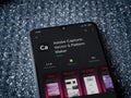 Adobe Capture - Vector and Pattern Maker app play store page on smartphone on a metallic background