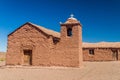 Adobe church in Cerrillos village