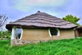 Adobe clay house with thatch