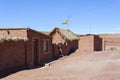 Adobe house in Cerrillos village on Bolivian Altiplano near Eduardo Avaroa Andean Fauna National Reserve with blue sky, Bolivia Royalty Free Stock Photo