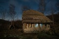 Adobe house on a clear starry night Royalty Free Stock Photo