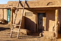 Adobe house in the Native American Taos Pueblo Royalty Free Stock Photo