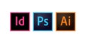 Adobe Icons Photoshop, Illustrator and Indesign Editorial Vector