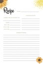Personalize your recipe book with our blank custom templates