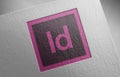 Adobe-indesign-cs6_1 on paper texture logo