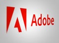 Adobe logo on white background Royalty Free Stock Photo