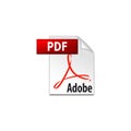 Adobe PDF editorial illustrative on white background Royalty Free Stock Photo