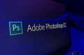 Adobe Photoshop logo computer is a raster graphics Royalty Free Stock Photo