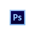 Adobe Photoshop logo editorial illustrative on white background Royalty Free Stock Photo