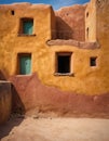 Adobe Pueblo House Facade Royalty Free Stock Photo