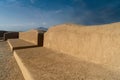 Adobe wall at archeological site Chan Chan Royalty Free Stock Photo