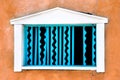 Adobe and Turquoise Window Royalty Free Stock Photo