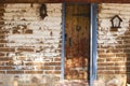 Adobe wall vintage door Royalty Free Stock Photo