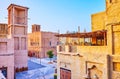 Adobe walls of Al Seef neighborhood, Dubai, UAE Royalty Free Stock Photo