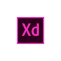 Adobe XD logo editorial illustrative on white background