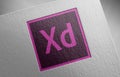 Adobe-xd_1 on paper texture Royalty Free Stock Photo