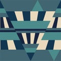 Blue AbstArt geometric patterns inspired by Kandinsky