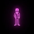 Adolescent boyhood neon icon. Simple thin line, outline vector of generation icons for ui and ux, website or mobile application