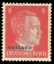 Adolf Hitler, Overprint Eastern Lands Royalty Free Stock Photo