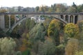 Adolphe Bridge, a double-decked arch bridge, in Luxembourg City