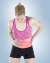 Adombinal pain and stomach cramps Royalty Free Stock Photo