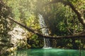 Adonis Baths Waterfalls in the Paphos, Cyprus. Royalty Free Stock Photo