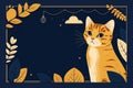 Adopt a cat banner with space to write. Generative AI.