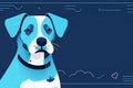 Adopt a dog banner with space to write. Generative AI.