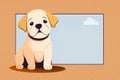 Adopt a dog banner with space to write. Generative AI.